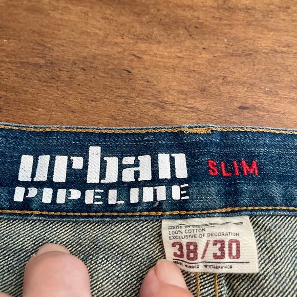 Urban Pipeline Denim Jeans Mens 38 x 30 Slim A-57 - Picture 12 of 14